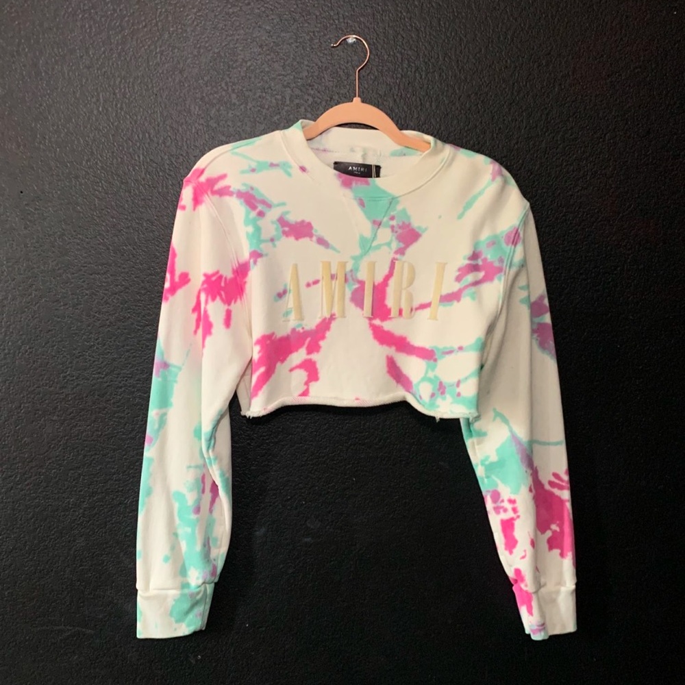 Amiri designer crop top long sleeve